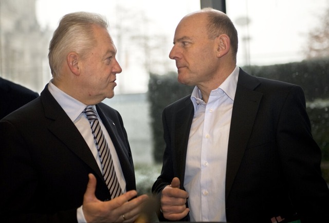 Der Vorstandsvorsitzende der Deutschen...Hermann treffen am Montag aufeinander.  | Foto: dpa