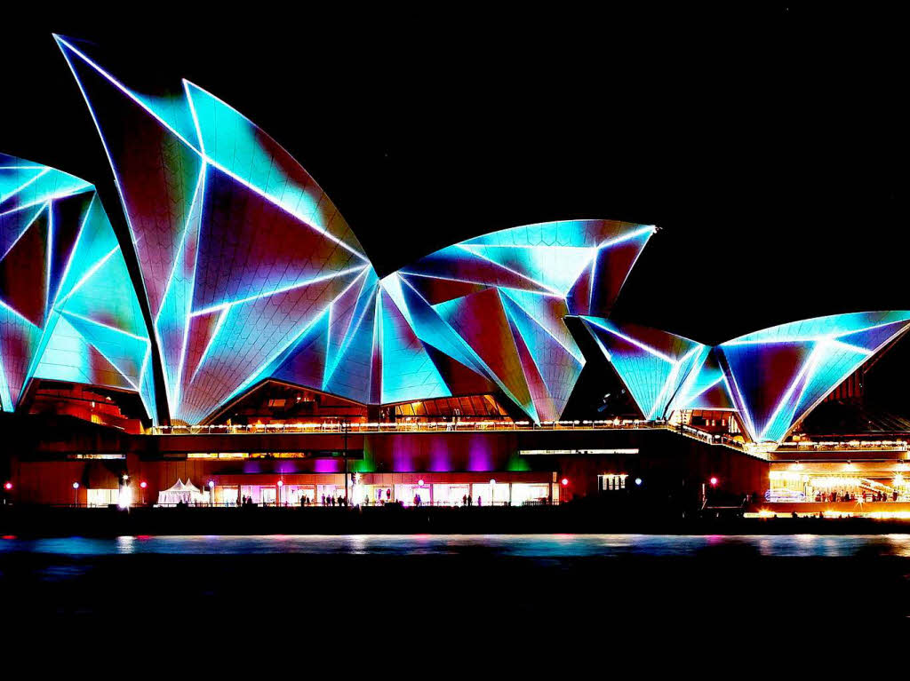 Begehrte Leinwand fr die Lichtmaler: Die Oper von Sydney