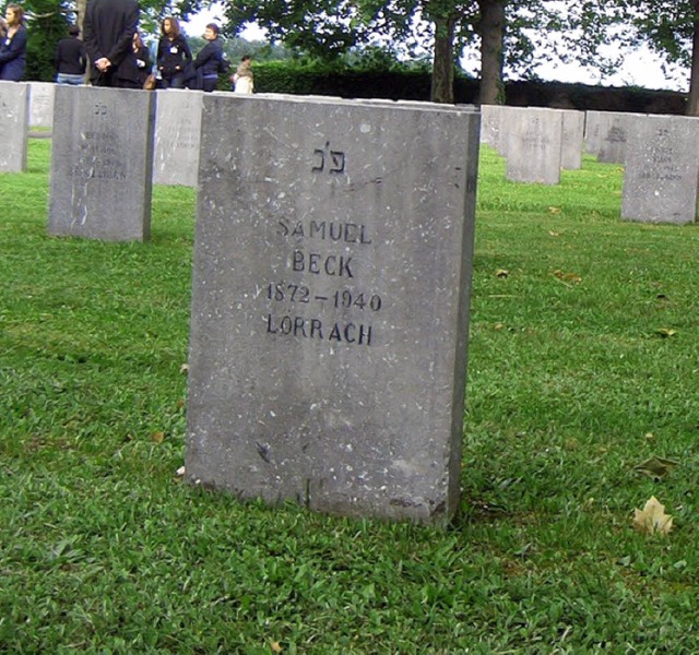 Grabstein eines Lrrachers in Gurs.  | Foto: Stadt Lrrach