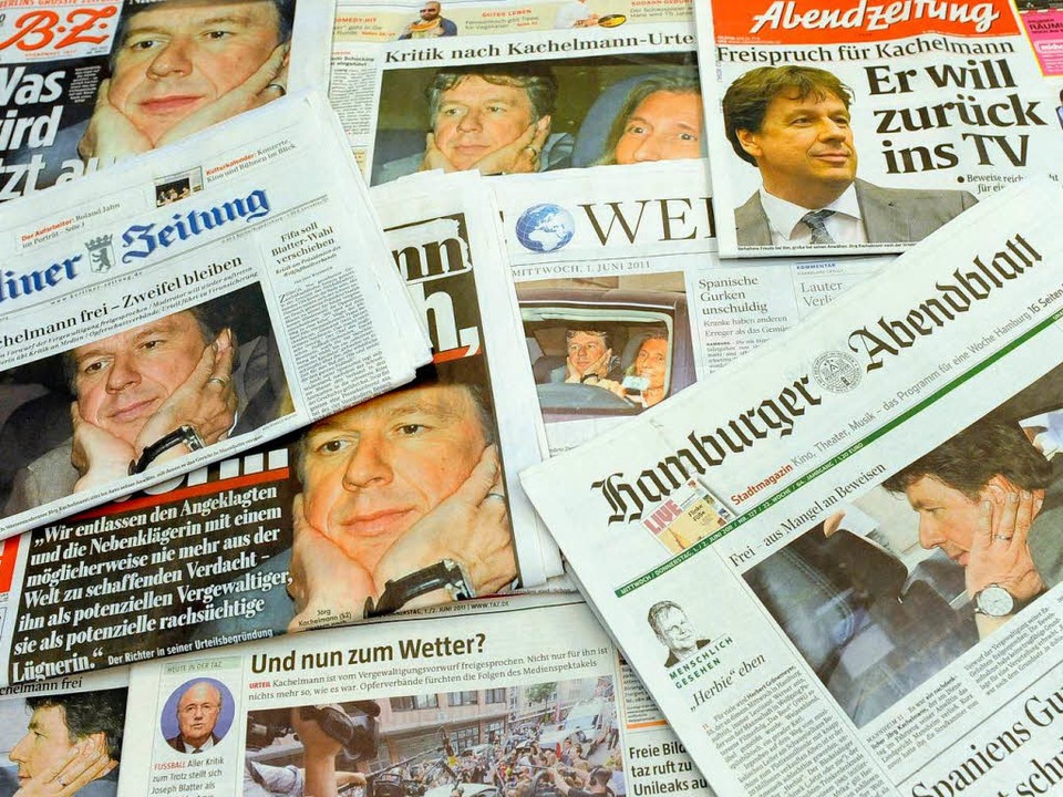 Kachelmann, Kachelmann, Kachelmann: De...ktieren die Medien ihre eigene Arbeit.  | Foto: dpa