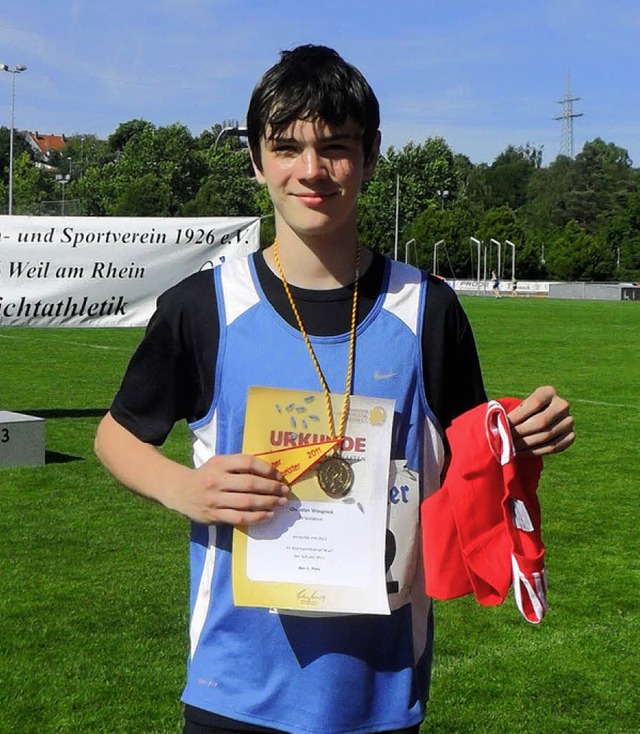 Christian Wangnick ist badischer Meister.   | Foto: SVW