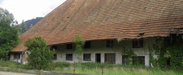 Damit dieses verfallene Bauernhaus abg...ehen knnen, ist jedoch noch strittig.  | Foto: Thomas Steimer