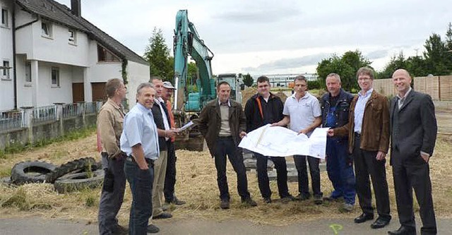 Die Bagger rollen im Frschlach II: B... der beteiligten Fachbros und Firmen.  | Foto: gemeinde