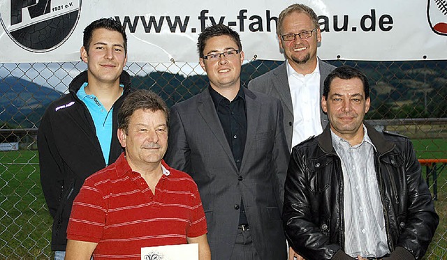 Neu im Vorstand des FV Fahrnau (von li...terbeck, Beisitzer Bernhard Bischoff.   | Foto: Steinfelder