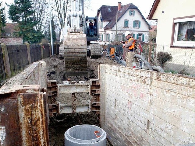 In der Bauphase ahnten  die Ottenheime...er Stauraumkanal fr sie haben knnte.  | Foto: Christoph Breithaupt