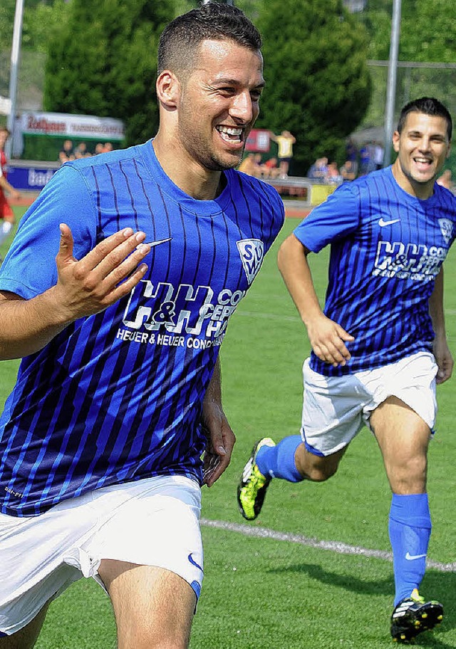 Der Weiler Goalgetter Imad Kassem-Saad... 2:1-Fhrung gegen den SC Pfullendorf.  | Foto: schn