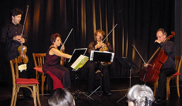 Das Freiburger Bertold Quartett begeisterte in der Riegeler Kumedi.   | Foto: Ute Schler