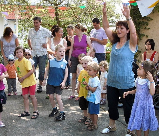 Beim Aktionstag im Oberrimsinger Kinde...eiche Spiele standen auf dem Programm.  | Foto: privat