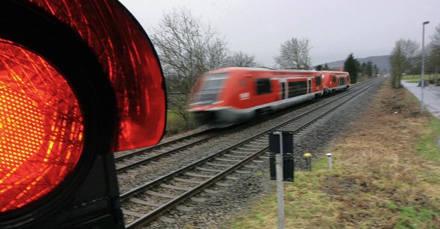 Rotes Licht fr die Bahn in Wallbach. ...rat. Jetzt wird der Bahnhalt geplant.   | Foto: Archivfoto: Bastian Henning