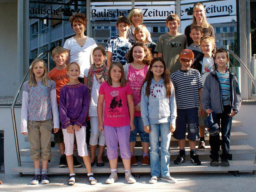 Die Klasse 4b der Silberbergschule aus Bahlingen mit ihrer Lehrerin Ylva Beiser