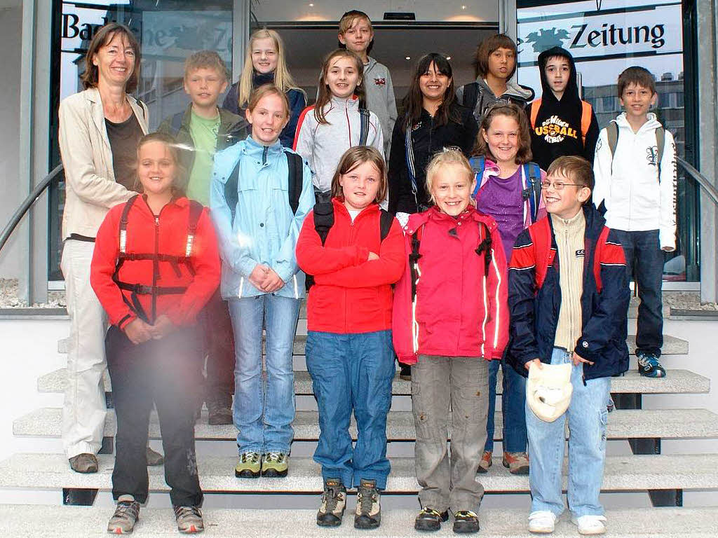 Die Klasse 4b der Silberbergschule aus Todtnau mit ihrer Lehrerin Waltraut Rees