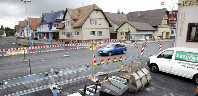 Friesenheim bleibt  eine Grobaustelle...ilbereich an der B 3 ist bald fertig.   | Foto: Christoph Breithaupt