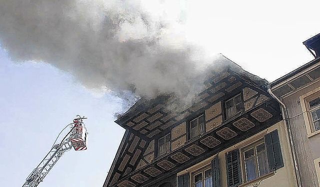 Das htte sich zur Brandkatastrophe au...cke Amthausstrae  im September 2000.   | Foto: Herbst
