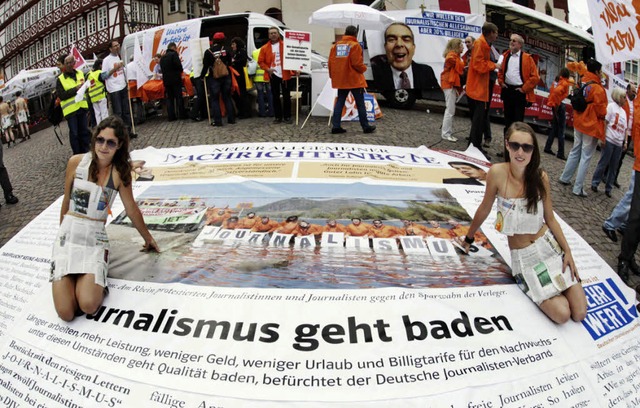 Gut gekleideter Protest in Frankfurt   | Foto: dapd
