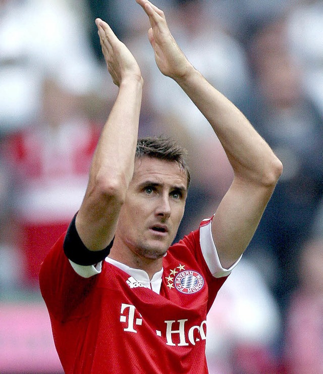 Miroslav Klose sagt dem FC Bayern Mnchen ade.   | Foto: dpa