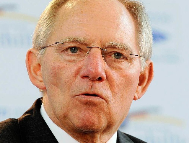 Wolfgang Schuble war am Freitagabend zu Gast in Freiburg.  | Foto: dpa