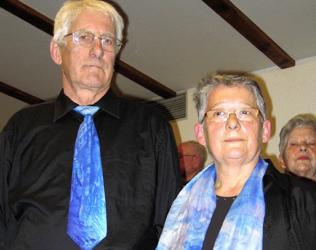 Eugen  und Ursula  Stammer  wurden fr 40 Jahre Singen ausgezeichnet.  | Foto: Ingeborg Grziwa