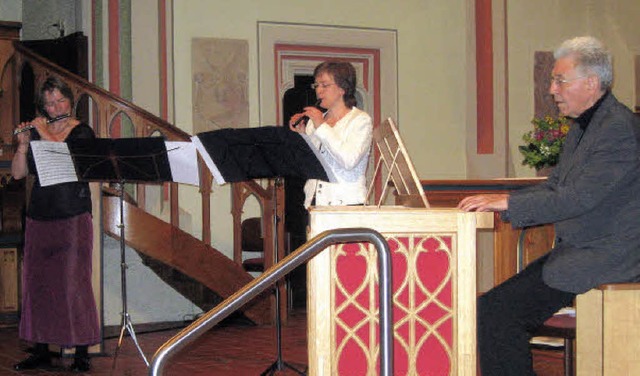 Vogelstimmenkonzert in der Stadtklrche...Sonja Kanno-Landoll und Rolf Schweizer  | Foto: Hildegard Karig