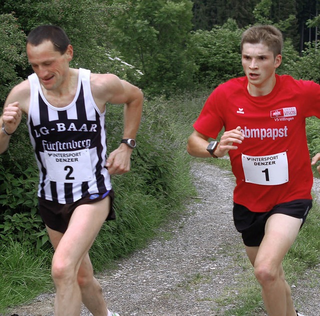 Rainer Sprich (links), der Vierter wur... dem spteren Sieger Dominik Sowieja.   | Foto: Junkel