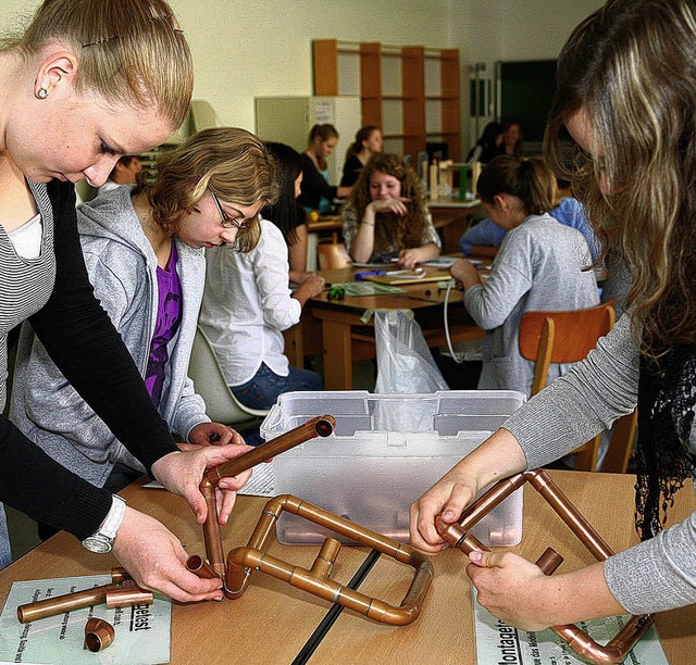 Die Mdchen erhielten Einblicke in handwerklich-technische Berufe.   | Foto: sandra decoux-kone