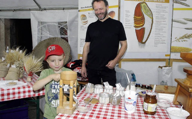 Lecker, lecker, lecker: Getreide frisc...n auch Kinder Spa an gesundem Essen.   | Foto: heidi fssel