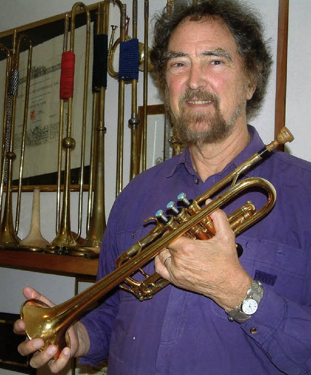 Der international bekannte Trompeter E...r feiert heute seinen 75. Geburtstag.   | Foto: Roswitha Frey
