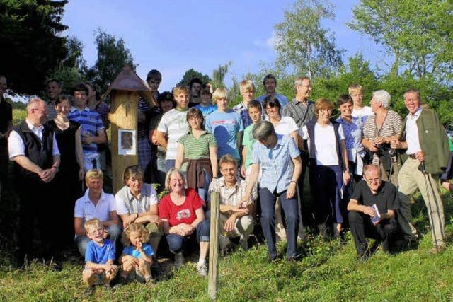 Firmlinge errichten ein neues Bildstckchen