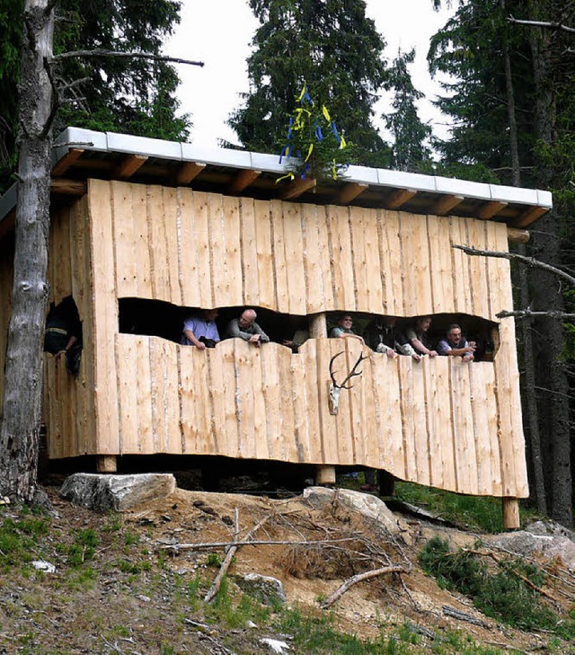 Die Wildbeobachtungsstation am Wsteng... in freier Wildbahn  sehen zu knnen.   | Foto: Ute Aschendorf