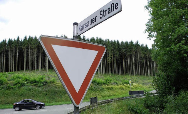 Abgehngt: Wenn der Autobahnzubringer ... Verbindung mehr zur Karsauer Strae.   | Foto: Ralf Staub