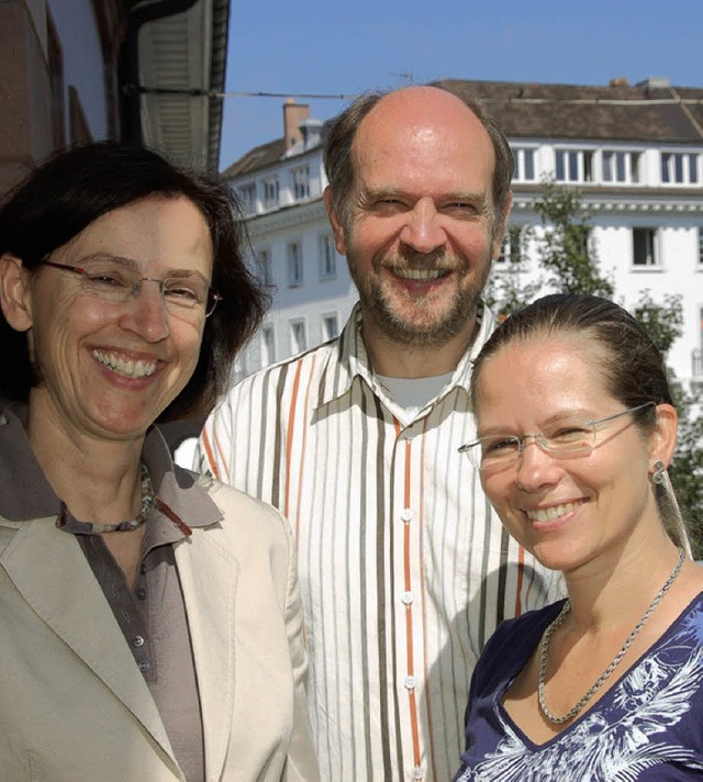 Gute Zusammenarbeit: (von links) Organ...Rulf (VHS) und Diana Stcker (Innocel)  | Foto: Nikolaus Trenz