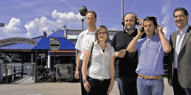 Schiffs-Disco mit Kopfhrern: Veransta...e Melanie Frank von den Stadtwerken.    | Foto: Gerard