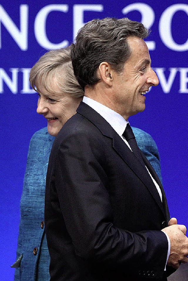 Kann Nicolas Sarkozy Angela Merkel berzeugen?   | Foto: DPA