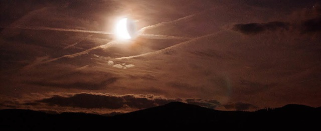 Mondfinsternis ber Elzach: Hier war das kosmische Spektakel gut zu sehen.   | Foto: Janos Ruf