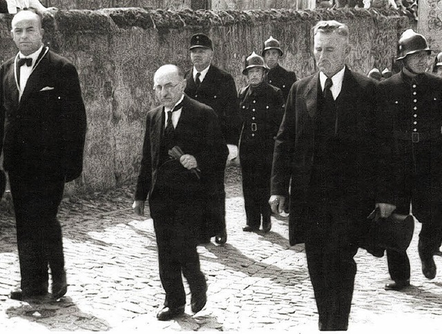 Sogar Staatsprsident Leo Wohleb besuchte 1949 das Breisacher Stadtpatrozinium.  | Foto: stadtarchiv breisach