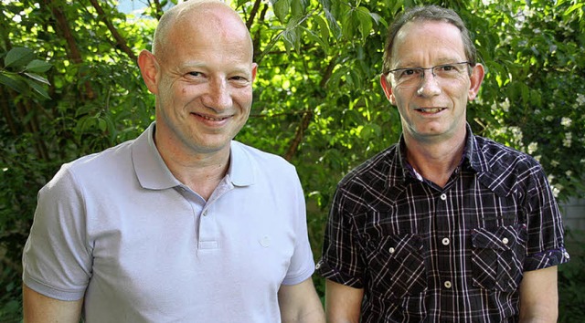 Neben Jrgen Dreher (links) und Georg ...t geplanten Leistungsschau in Kappel.   | Foto: Andreas Peikert