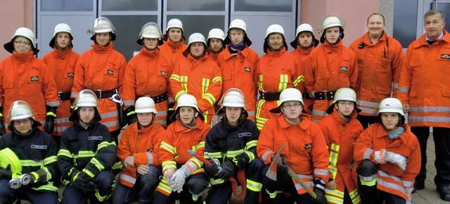 22 Angehrige von Feuerwehren aus dem ...annlehrgang in Lffingen teilgenommen.  | Foto: Privat