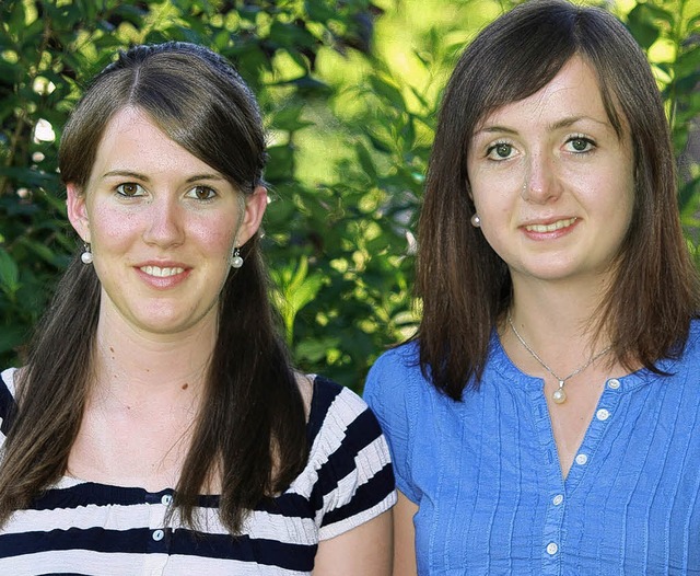 Johanna Weber (links) und Julia Hoch w...  bei Sozialprojekten mitzuarbeiten.    | Foto: Kiener