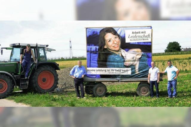 Landwirte machen auf ihre Arbeit aufmerksam