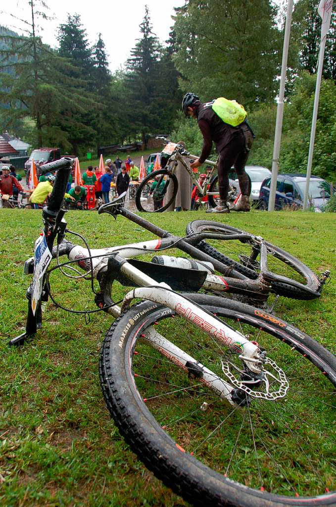 Regen: Der Ultra-Bike-Marathon endet fr viele in Bernau