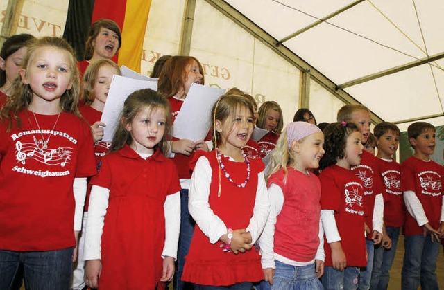 Sichtlich Freude am Singen: die Romanusspatzen   | Foto: heidi fssel