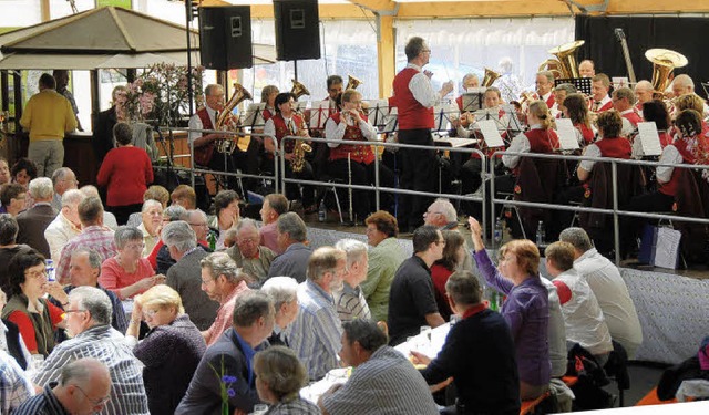 Beim Sommerfest des Musikvereins Kiech...in Wagenstadt das zahlreiche Publikum.  | Foto: Roland Vitt