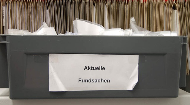 Aktuelle Fundsachen landen im Krnchen.   | Foto: BZ