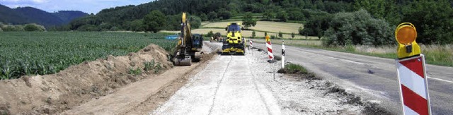 Zgig voran gehen die Arbeiten am letz...eilstck des Radweges nach Bleichheim.  | Foto: Reiner Merz