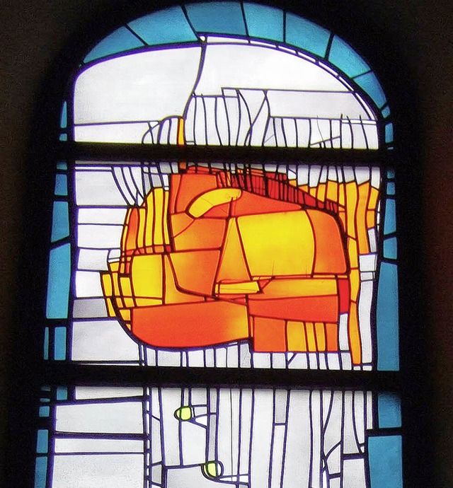 Meistermann-Fenster in der Bad Krozinger Christuskirche  | Foto: Hub