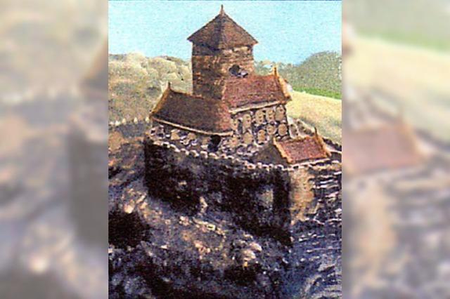 Burg hoch über der Steina errichtet