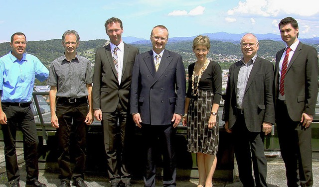 Partner bei der Studie (von links):  A... Disch, Michael Knig, Firma K.Group.   | Foto: Stadt Lrrach