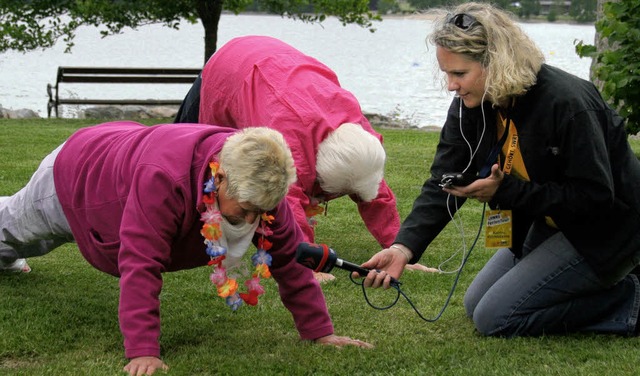 Die mutigen Schwimmerinnen mussten SWR...  ihre Kondition unter Beweis stellen.  | Foto: Eva Korinth