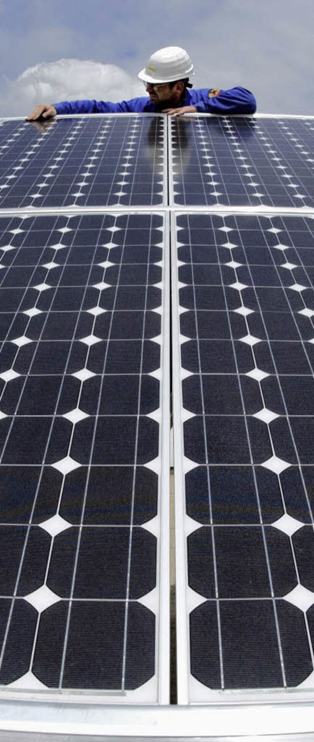 Die Nachfrage nach Solartechnik ist gro, die Frderung wird nicht gekappt.  | Foto: ddp