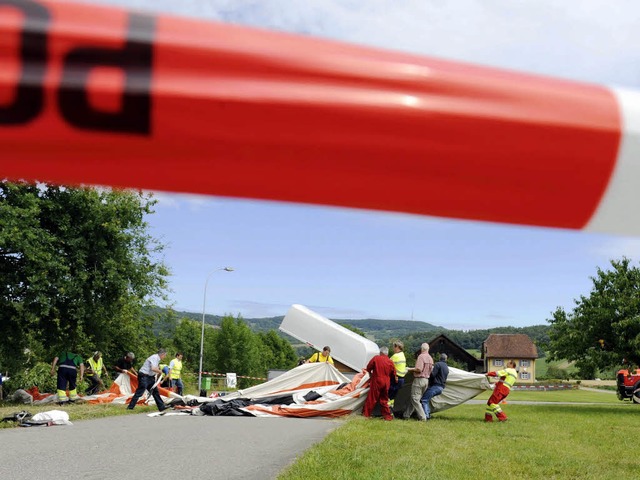 Den Absturz eines Gasballons hat ein 66-jhriger Schweizer nicht berlebt.  | Foto: dpa