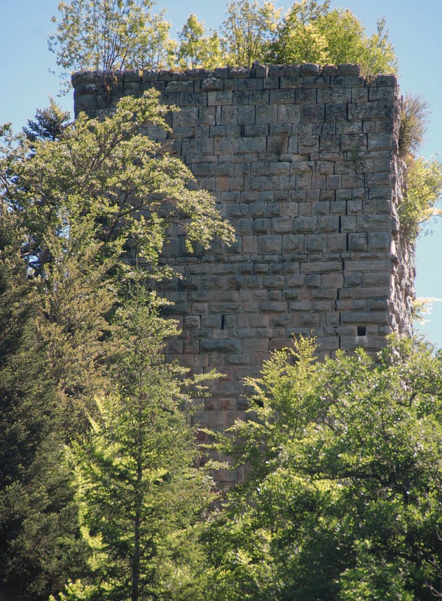 Mit seinen exakt behauenen Steinen ste... Burg Steinegg eine Besonderheit dar.   | Foto: Juliane Khnemund